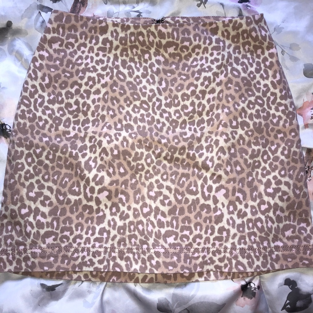 Pink Leopard Target Skirt